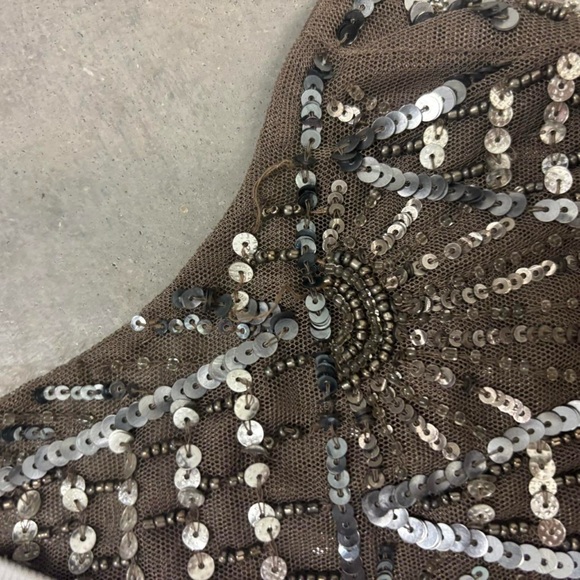 Y2K Walter Baker Sequin Beaded Sparkly Mesh Tank Top - Picture 7 of 10